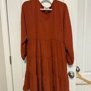 Rust Orange Dress